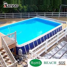 Swimmingpool mit Metallrahmen aus PVC-Material für den Außenbereich